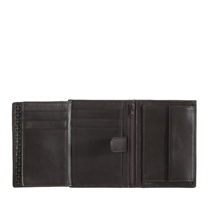 Cartera vertical para hombre Nuvola Pelle en piel de napa con monedero y tarjetero