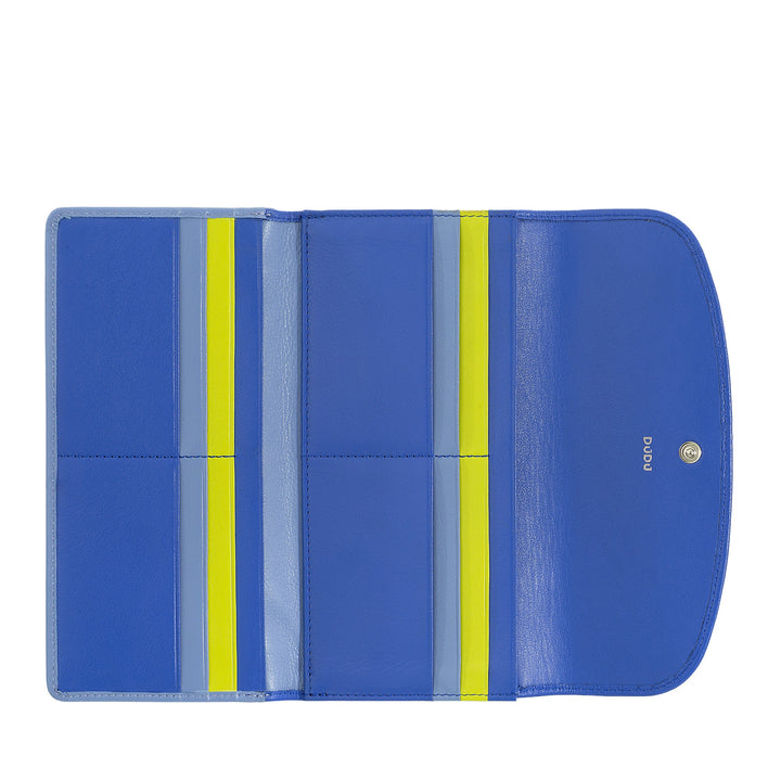 DUDU Cartera Grande de Mujer en Piel Auténtica, Blindada RFID, Carteras con Monedero con Cremallera, Múltiples Compartimentos