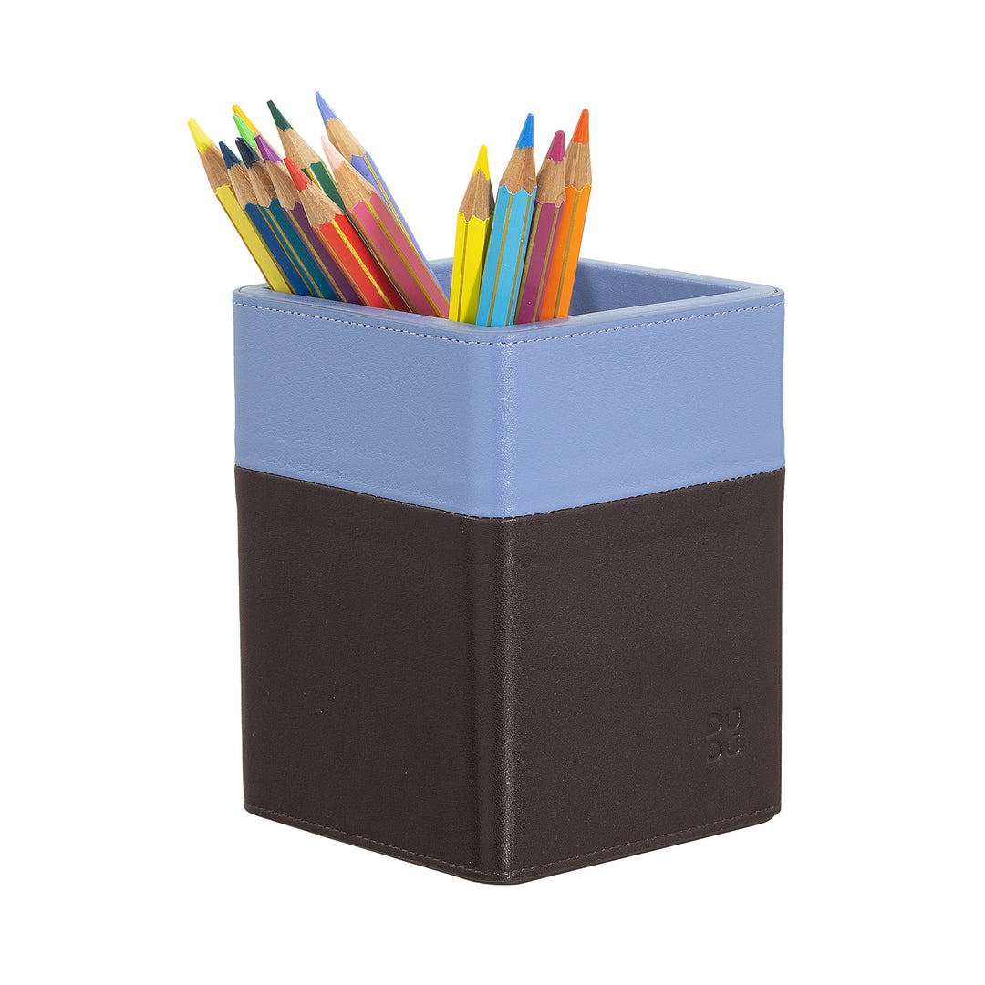 DUDU Designer-Stifthalter aus Leder für den Schreibtisch, Stifthalter für Bürotisch, bunter Stiftehalter