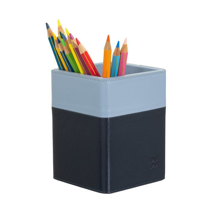 DUDU Designer-Stifthalter aus Leder für den Schreibtisch, Stifthalter für Bürotisch, bunter Stiftehalter