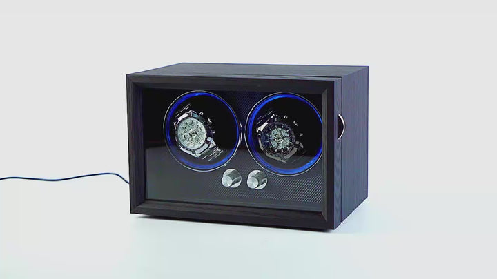 Capodagli-Box mit Rotor für 4 schwarze XB4-Uhren
