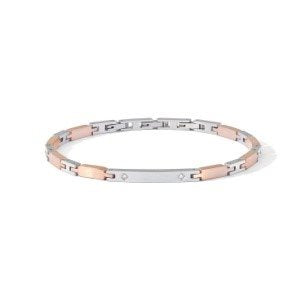 Comets Bracelet en acier finitions PVD or rose zircons UBR 1233