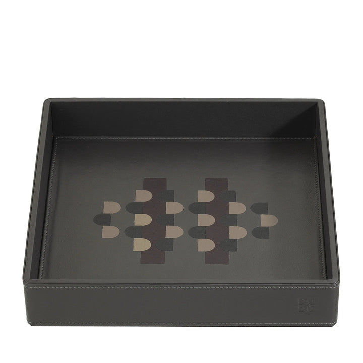DUDU Designer-Taschentablett aus farbigem Leder für den Eingangsbereich mit Geschenkbox