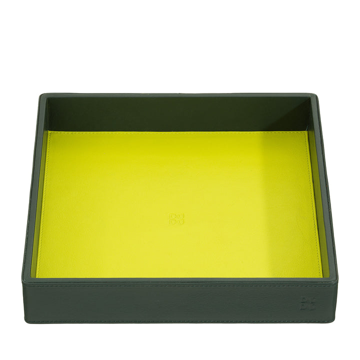 DUDU Entryway Designer Colored Leather Pocket Tray with Gift Box