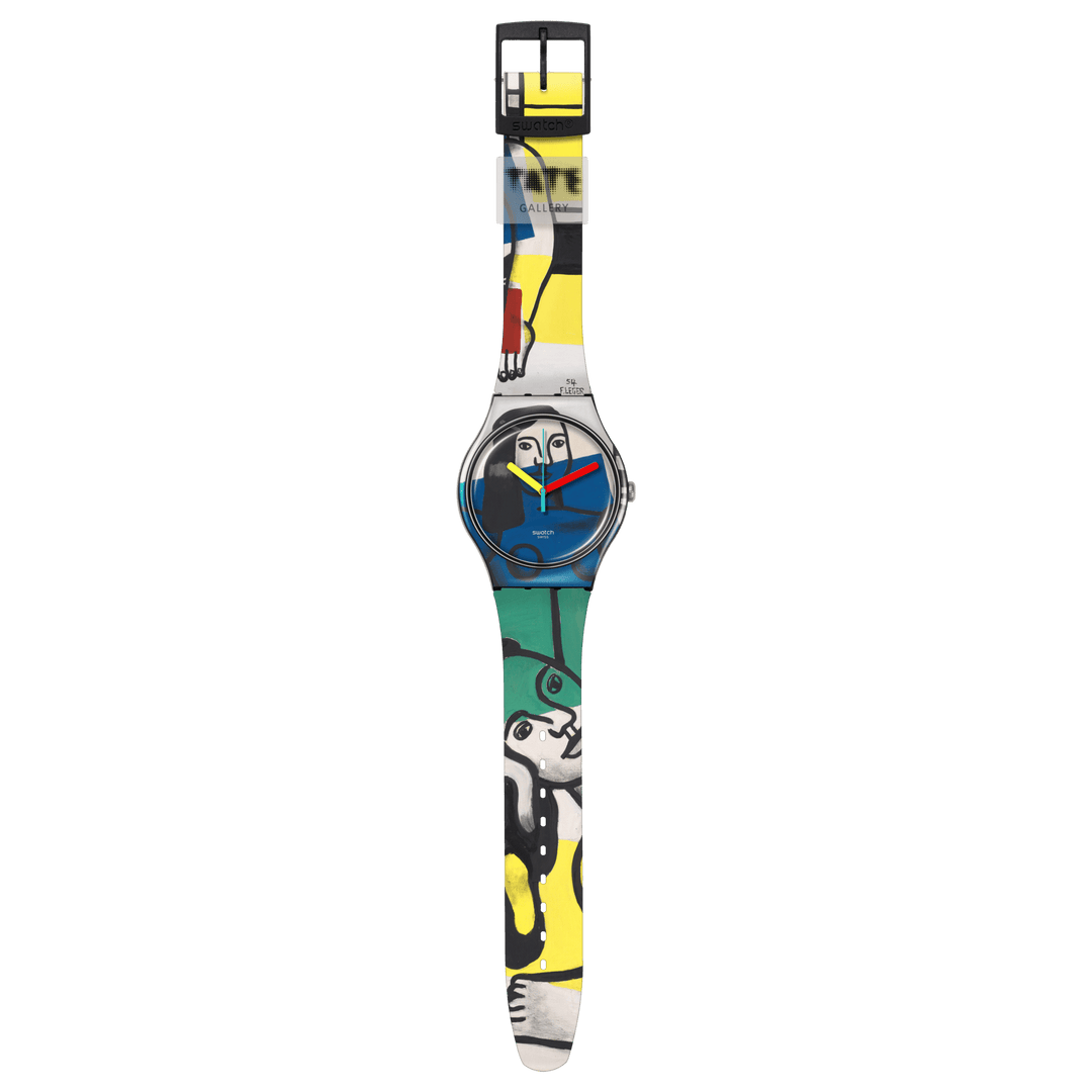 Swatch orologio LEGER'S TWO WOMEN HOLDING FLOWERS Special Edition TATE GALLERY Originals New Gent 41mm SUOZ363 - Capodagli 1937