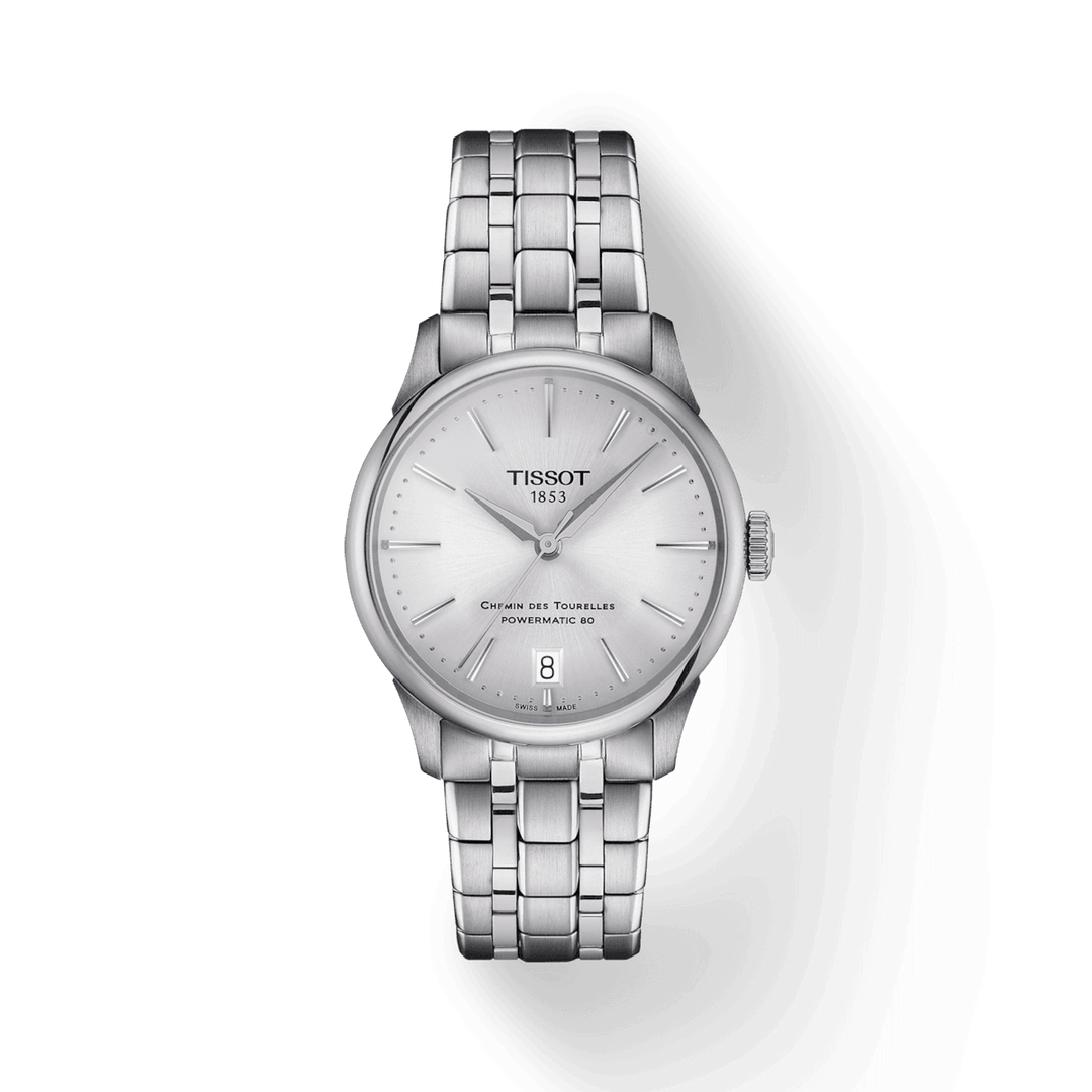 Tissot orologio Chemin Des Tourelles Powermatic 80 34mm argento automatico acciaio T139.207.11.031.00 - Capodagli 1937