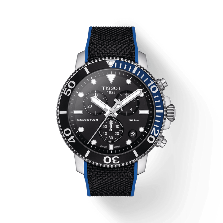 Tissot orologio Seastar 1000 Chronograph 45mm nero quarzo acciaio T120.417.17.051.03 - Capodagli 1937