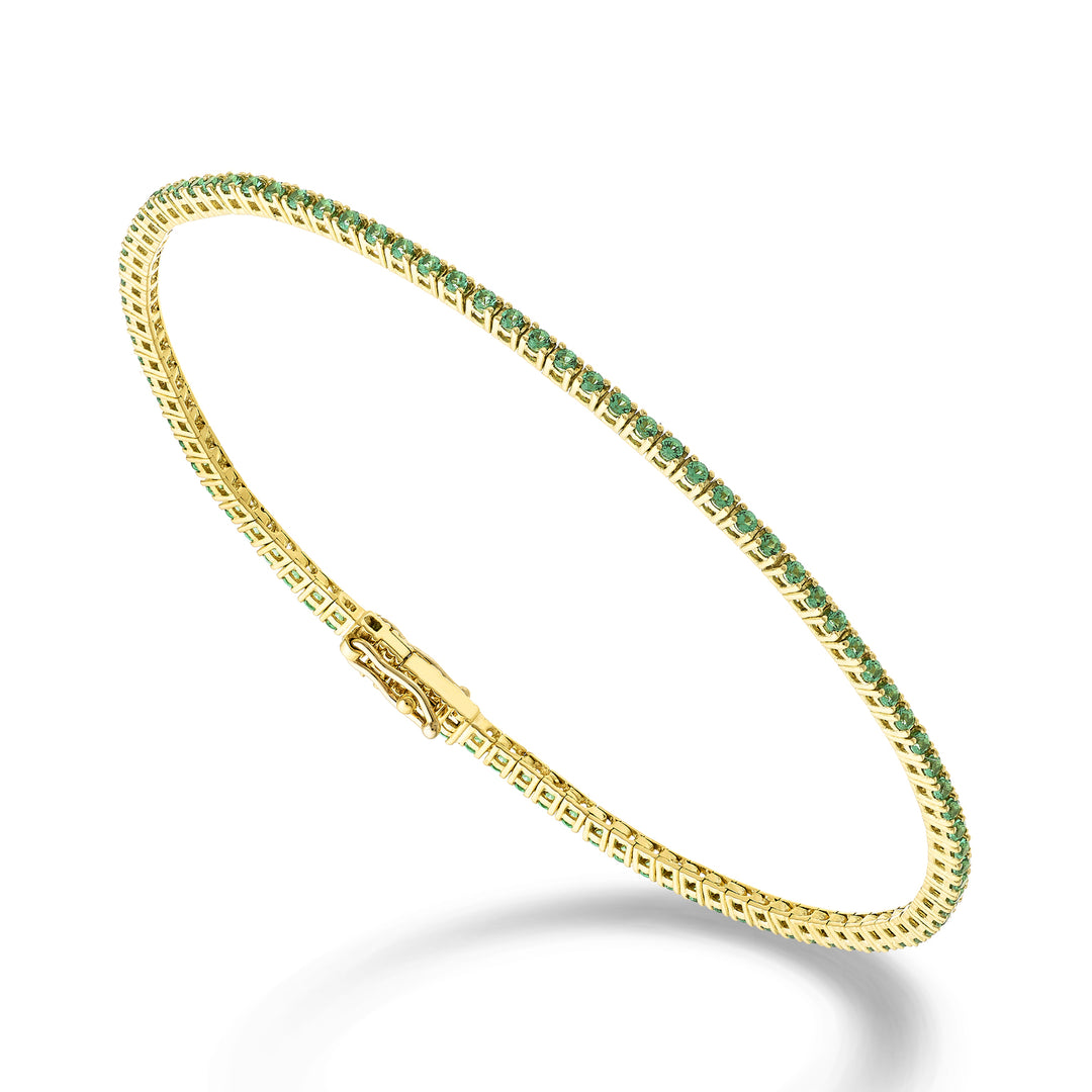 Golay br tennis émeraudes 18 carats 0,95 ct, 17,2 cm or jaune - 94 réglages GBTF0011SMRO1
