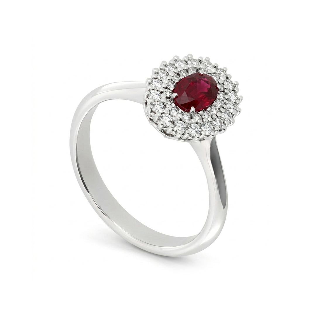 Golay 6x4 oval ruby ring with double contour ACL009WDIRU-18197110102