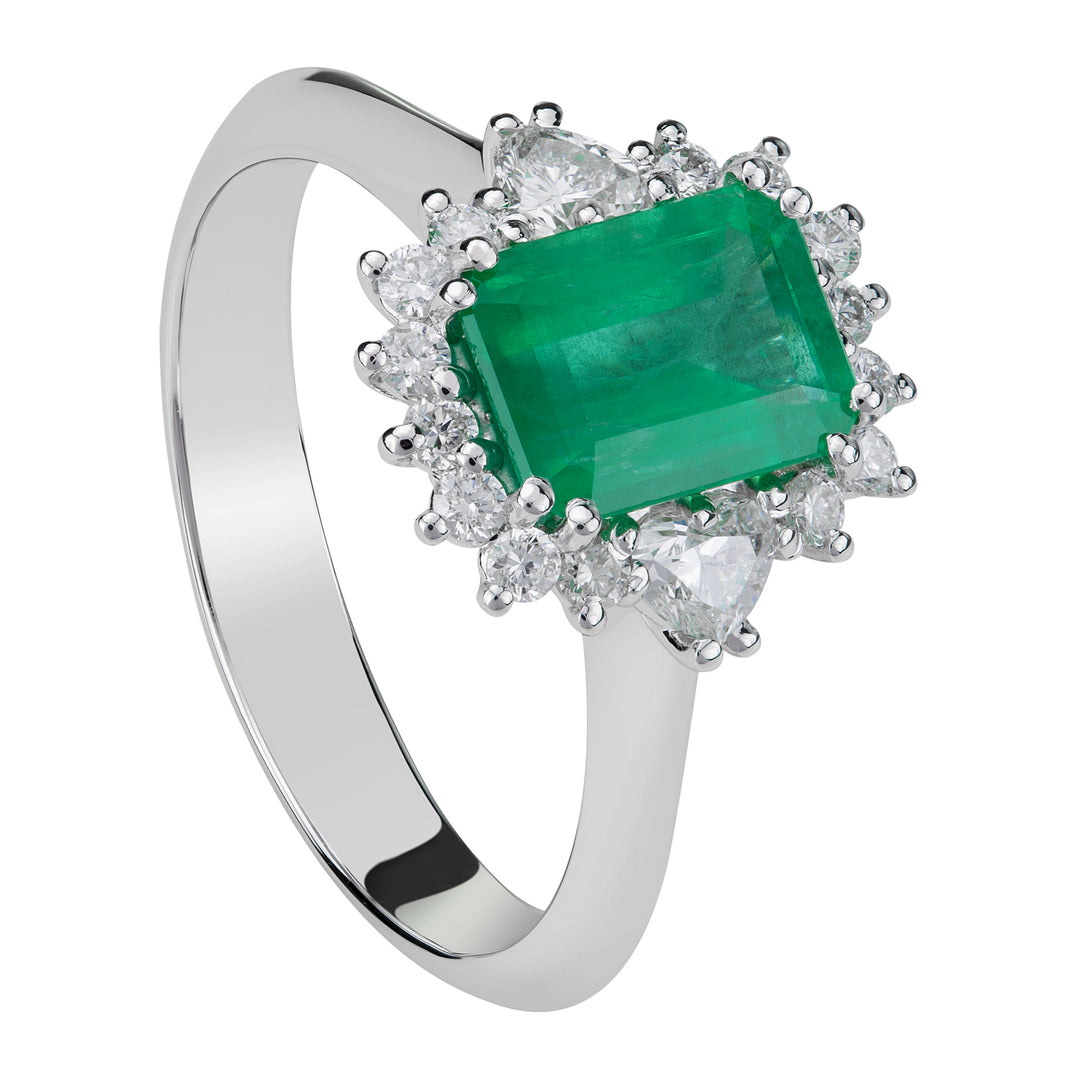 Golay anello smeraldo taglio emerald e cuori APU191DISM-17264110069