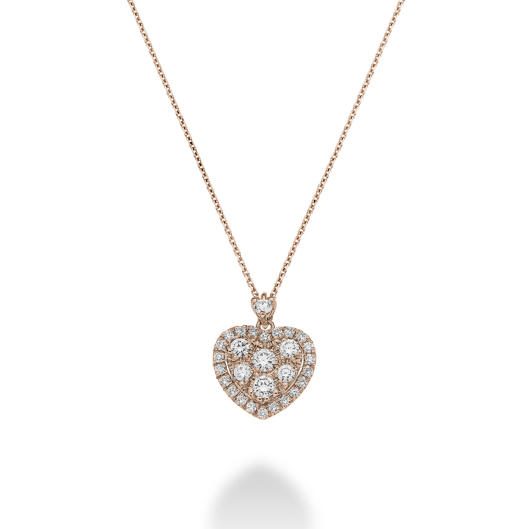 Golay herzförmiger Multistone-Halsreif Roségold GMPC003DIR-23082110006
