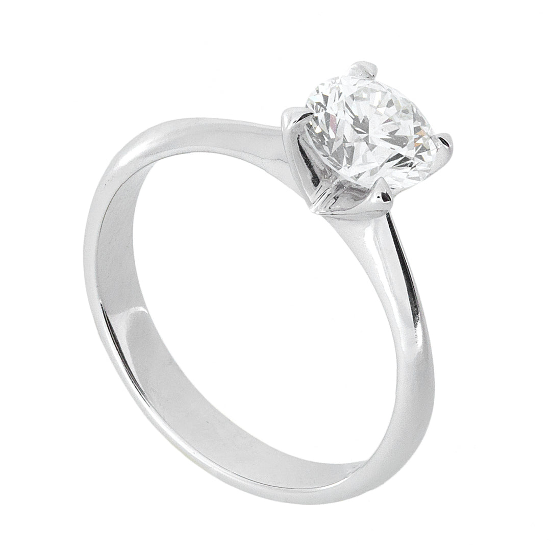 Golay solitaire ring with 4 triangular prongs ASL001WDI-26098110154