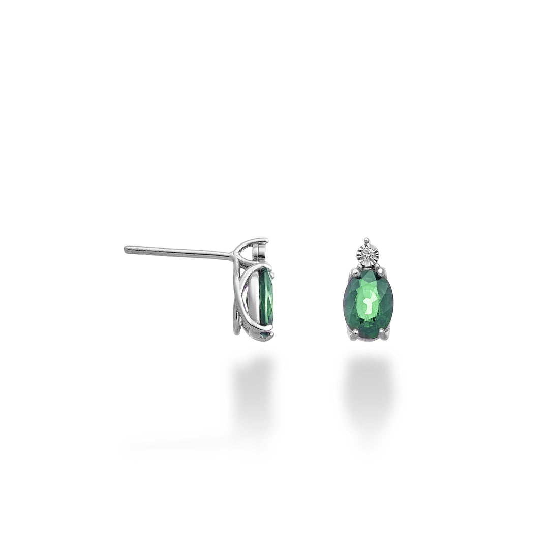 Nihama or 9k oval emerald 7x5 with diamond NO5176R4BE