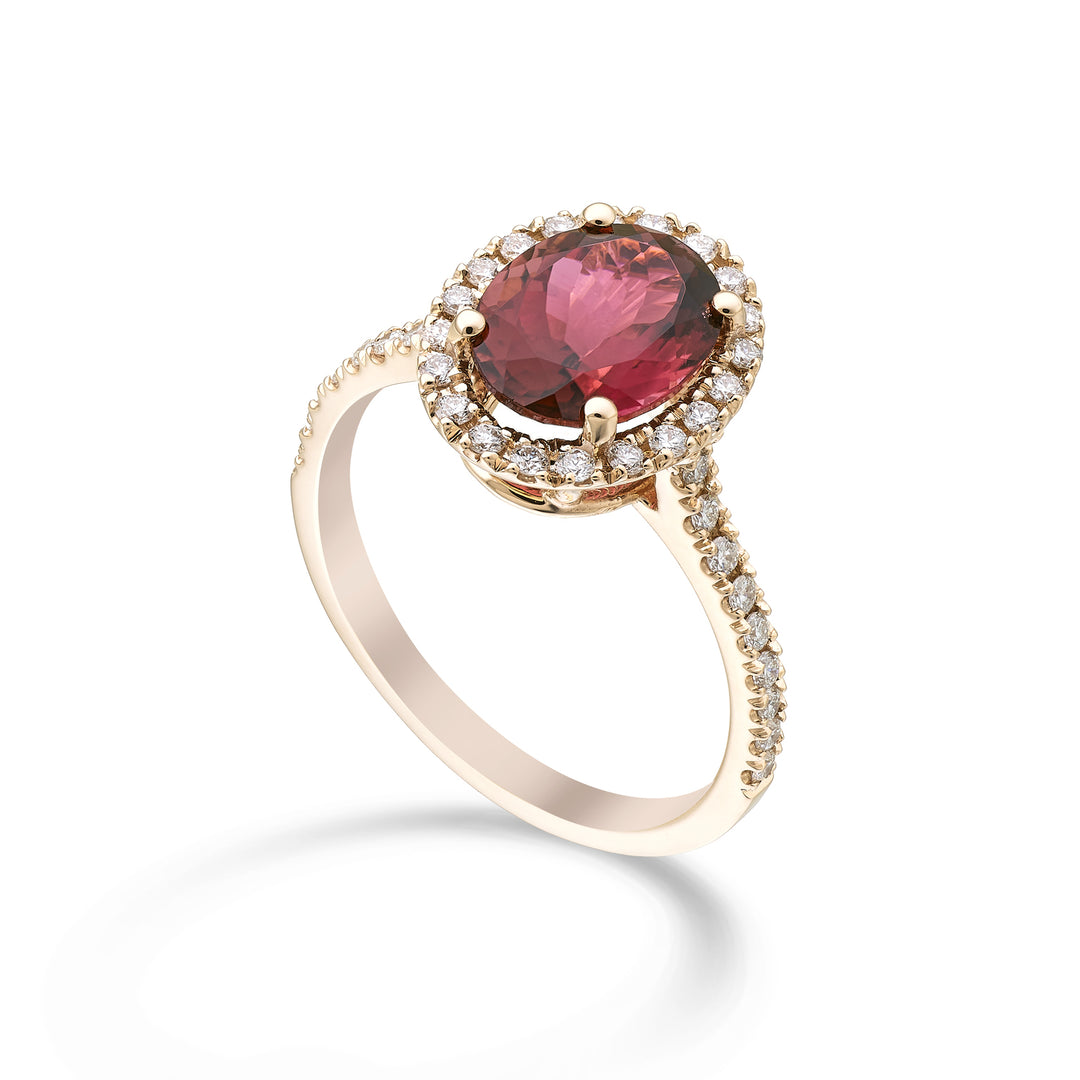 Golay anello tormalina ovale 9x7 e diamanti ACLC070DITO5-24180110007