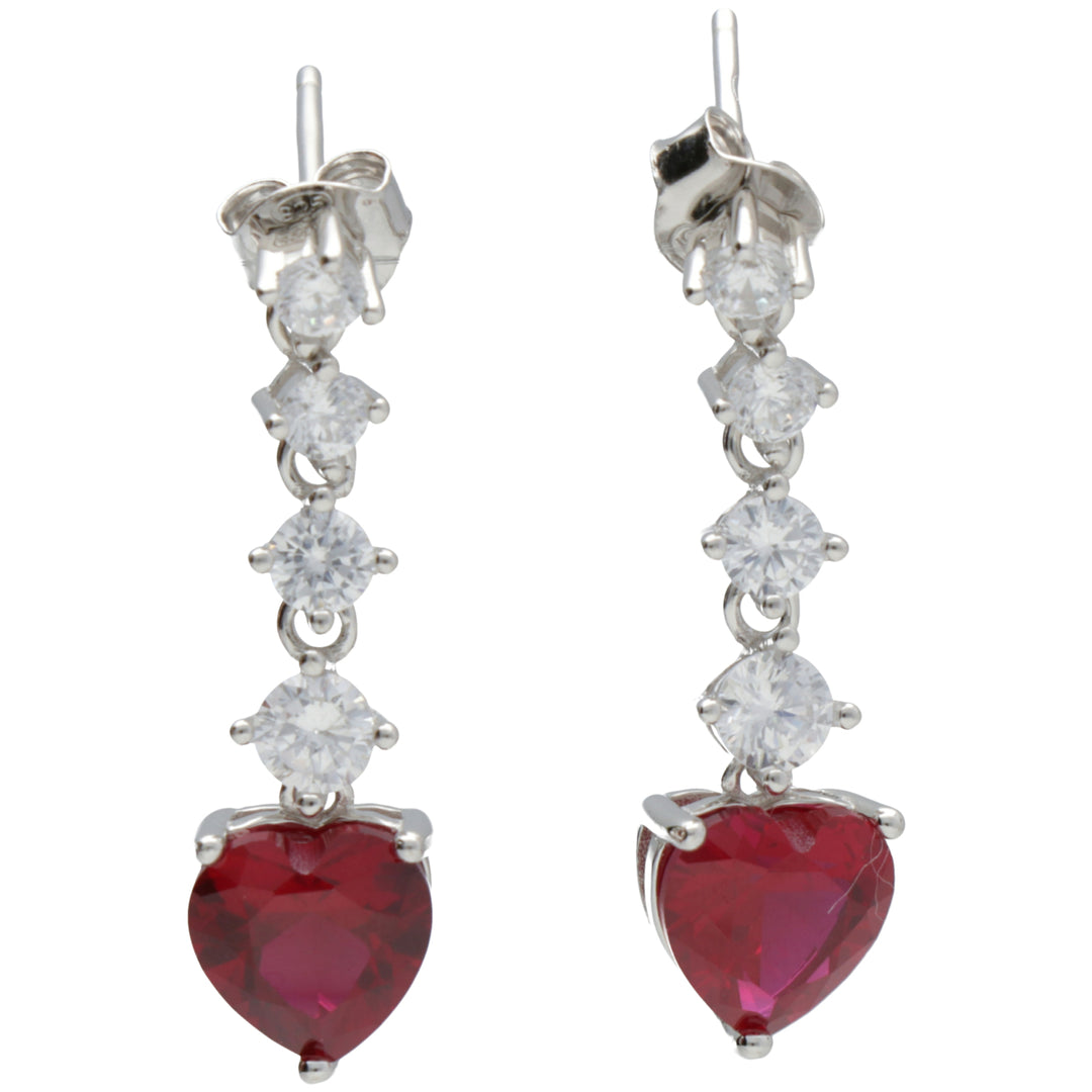 Nihama oder AG925 Edelstein Swarovski weiß und rot NO7641A4RED00