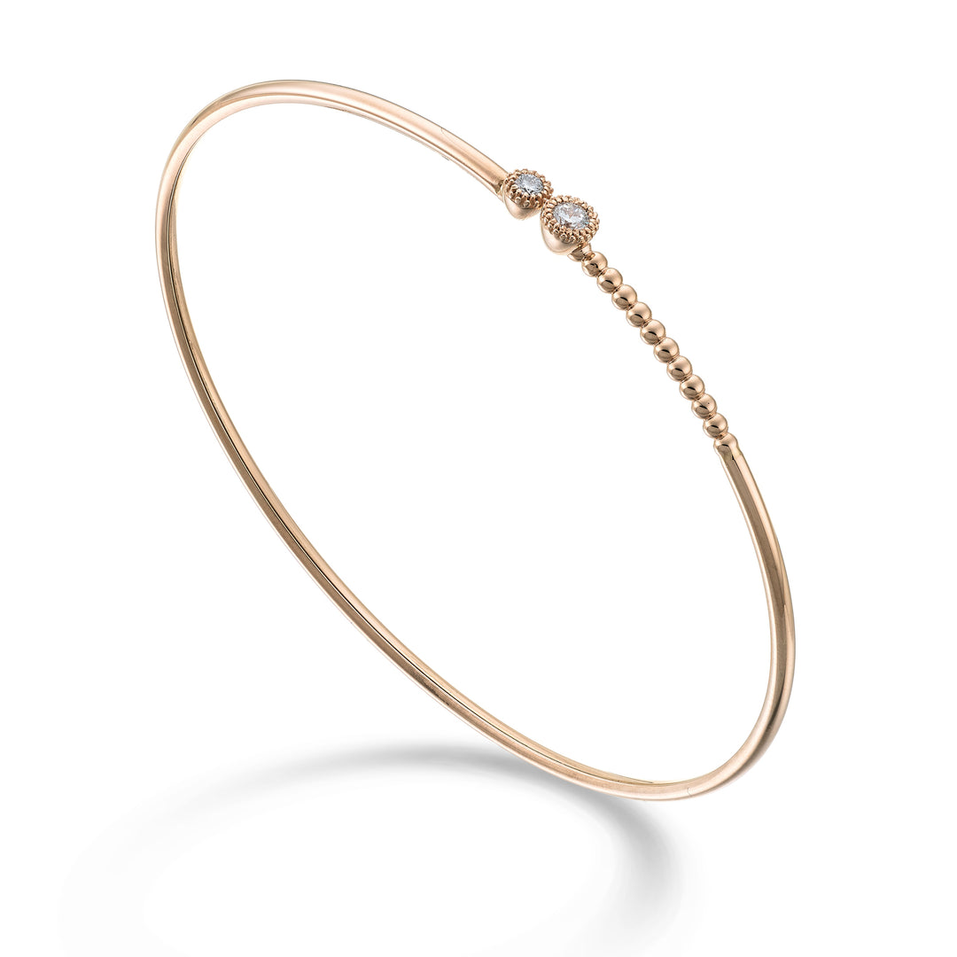 Brazalete Golay br de 18 kt con 2 monturas de oro rosa de 0,15 ct GBSC056DIO3