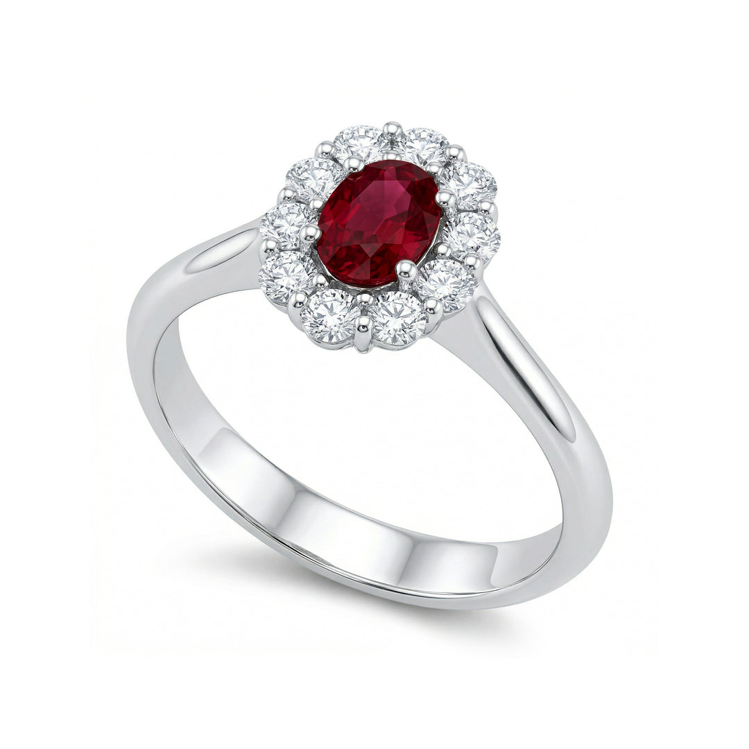 Golay oval ruby ring 6x4 and diamonds ACL042DIRU-25143110229