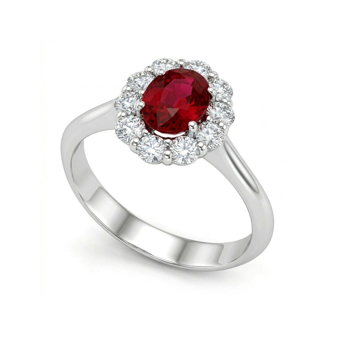 Golay oval ruby ring 6x5 and diamonds ACL043DIRU-25143110234