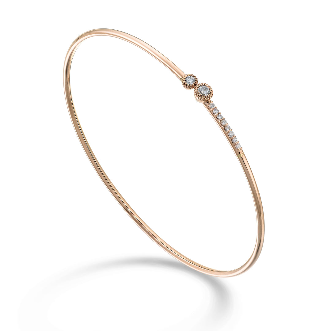 Brazalete Golay br de 18 kt con 2 monturas en oro rosa de 0,23 ct GBSC055DIO3