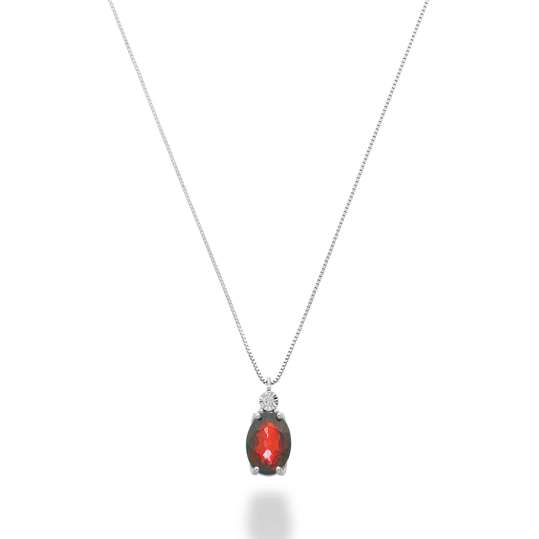 Nihama cl 18k oval ruby 7x5 with diamond ND5186O4RBC