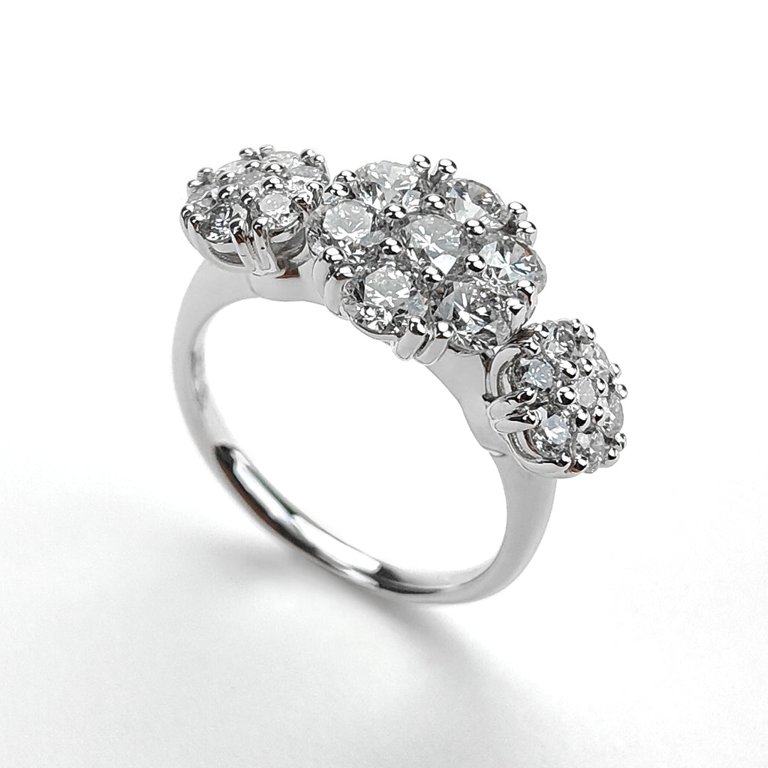 Bague trilogie multi-pierres scalaire Golay 7 pierres ATRMPS484D-24254110114
