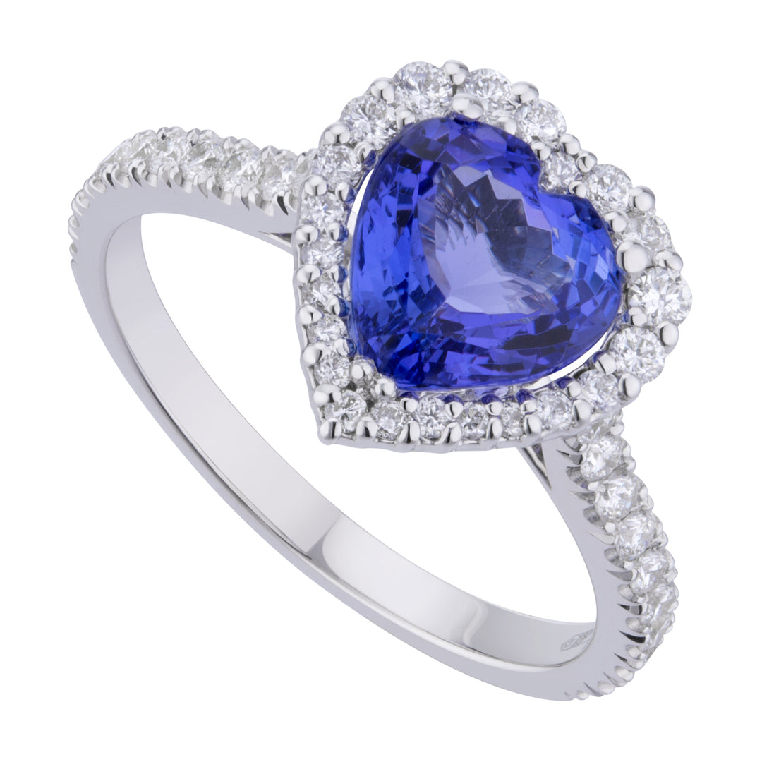 Golay anello tanzanite a cuore mis. 8x8 e diamanti ACLC060DITZ2-25071110075