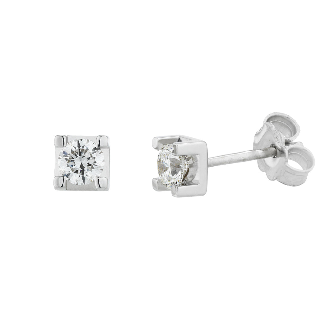 Golay orecchini torniti castone quadro OIM004-16347110127