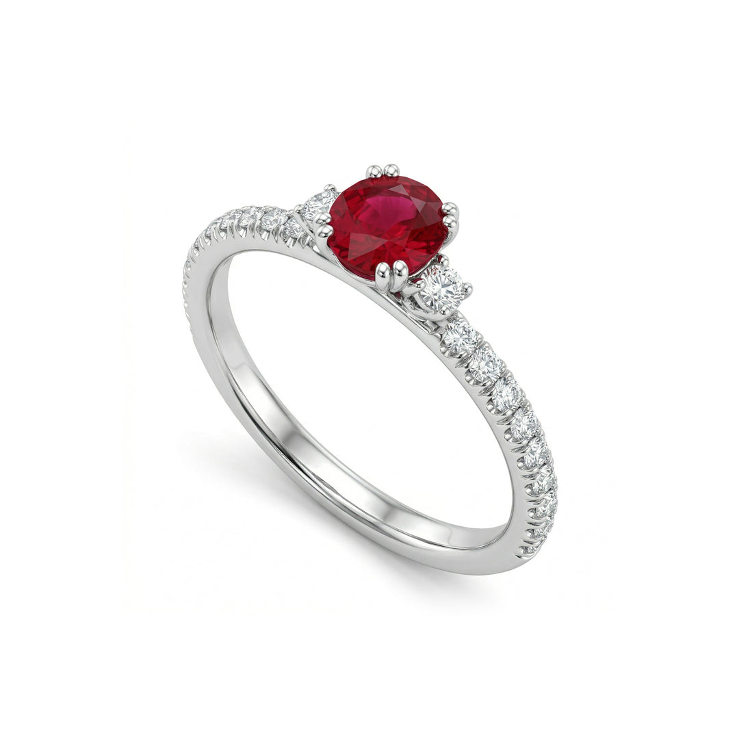 Bague solitaire Golay avec rubis ovale AOVC017DIRU-21067110024