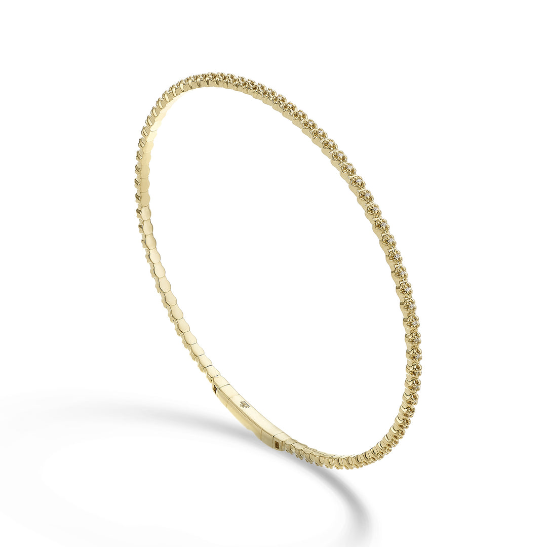 Tenis golay br 18k flex diam. Oro amarillo de 0,18 ct 17 cm GBFLEX006DIO1
