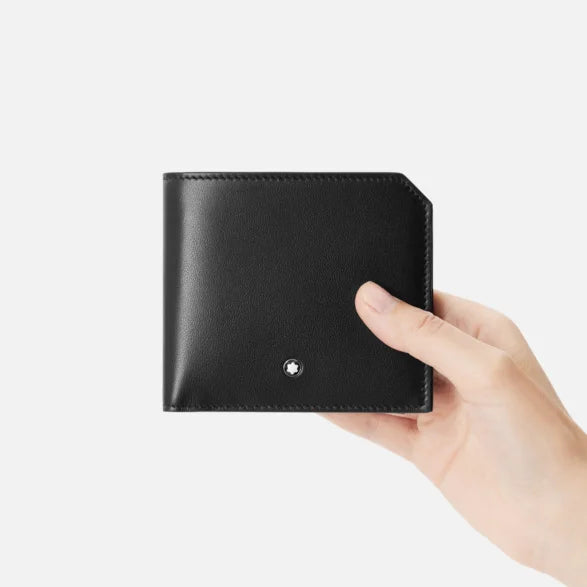 Montblanc Wallet 4 compartimenten met Portamonete Meisterstück Black 7164