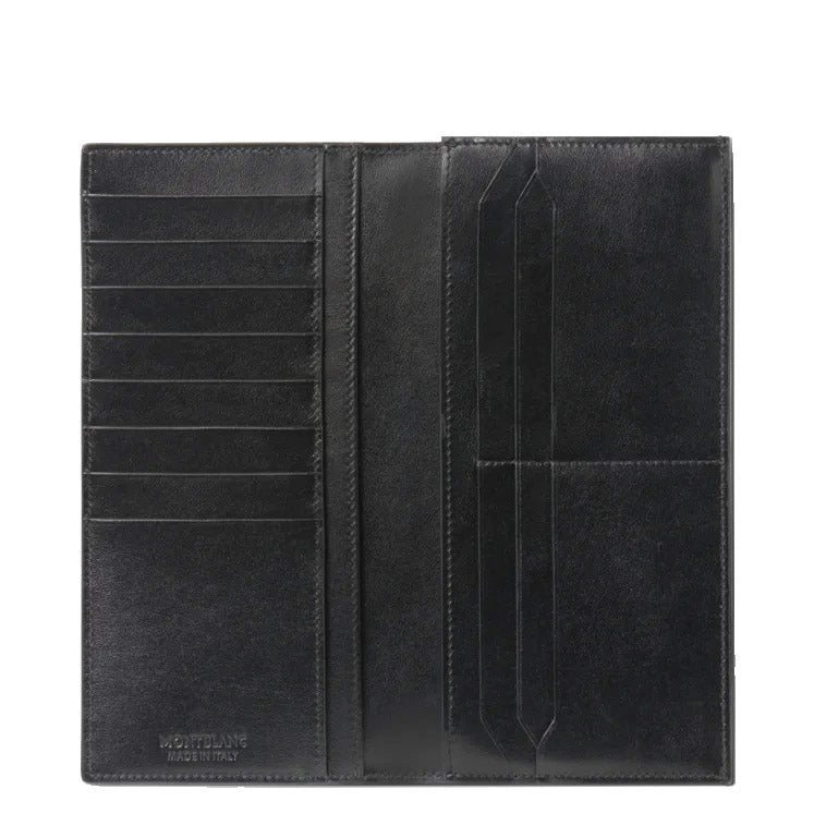 Montblanc vertical wallet 14 compartments and zip pocket Meisterstück black 198318