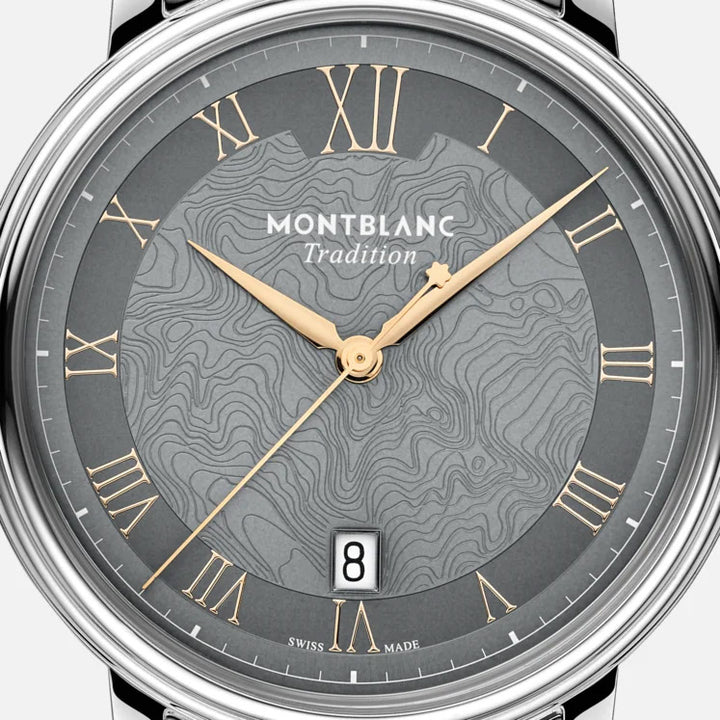 Tradition Montblanc Date automatique 40 mm Horloge acier gris automatique 132433