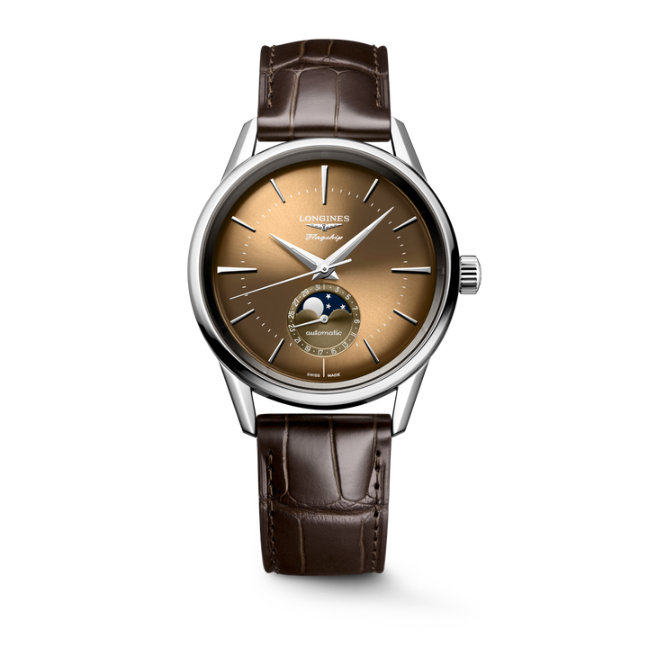 Longines orologio Flagship Heritage Moonphase 38.5 mm L4.815.4.62.2