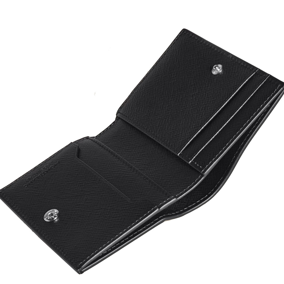 Montblanc mini wallet 4 pockets Sartorial leather tweed blue 220382