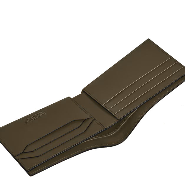 Montblanc 6-Pocket-Geldbörse aus Extreme-Leder in Khaki 221434