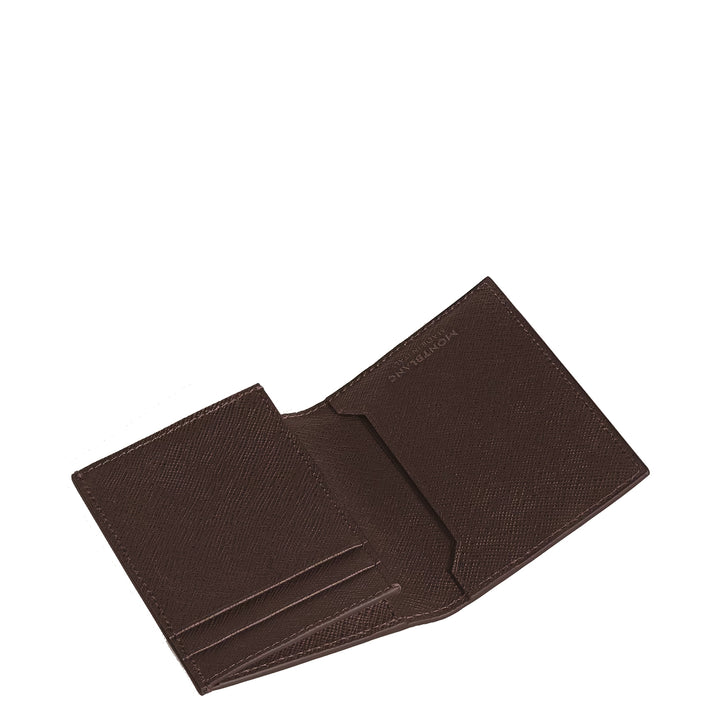 Montblanc card holder 2 pockets Sartorial leather ebony color 223043