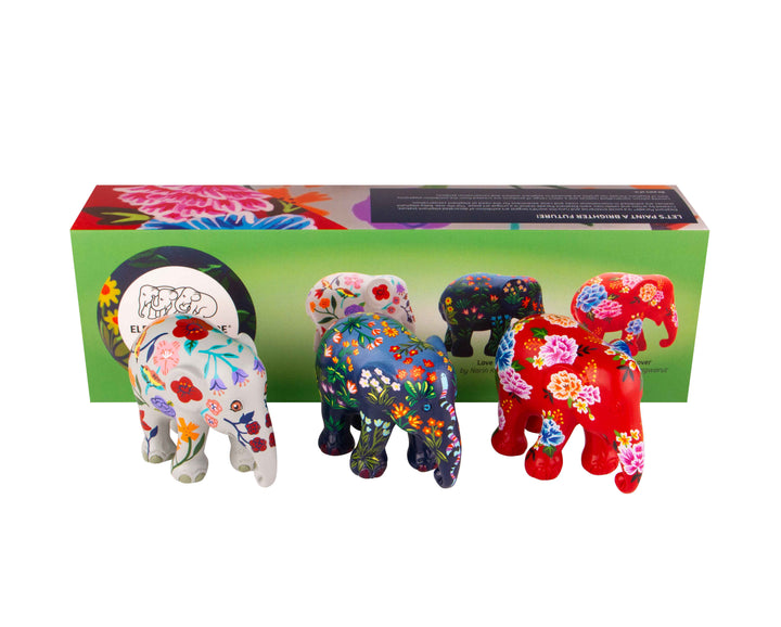 Elephant Parade multipack elefantes Friendly Flowers - Jardin Fleuri + Love Frida + Peony Lover FRIENDLY FLOWERS 3 PCS