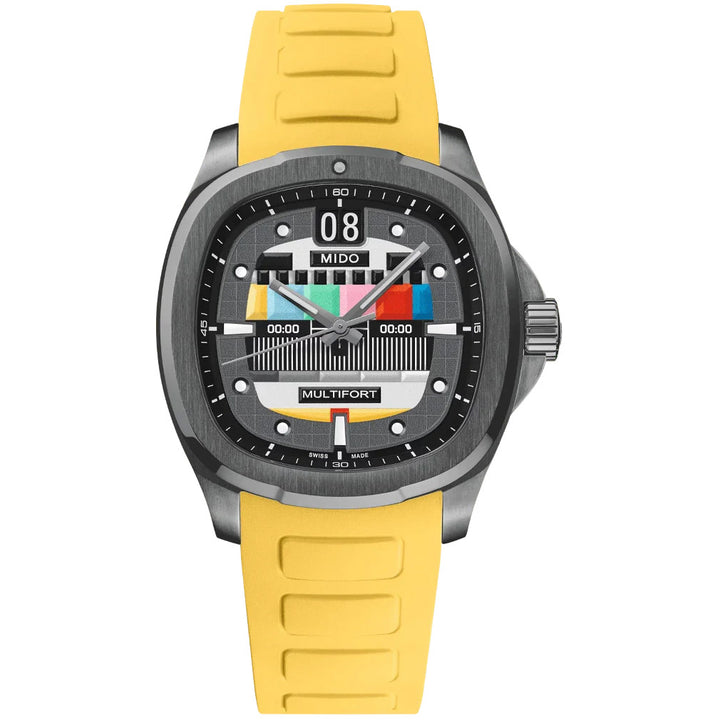 Mido watch Multifort TV Big Date S01E02 40mm automatic gray steel anthracite PVD finish M049.526.33.081.01