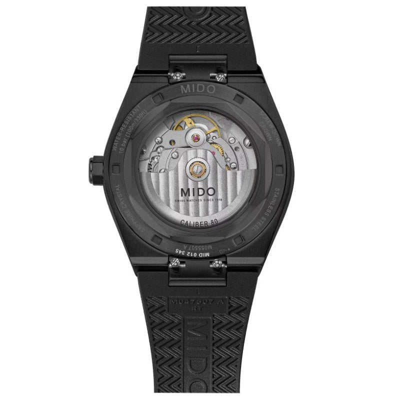 Mido Uhr Multifort 8 One Crown schwarz 38 x 40 mm Automatik schwarz Stahl PVD-Finish schwarz M055.507.37.051.00