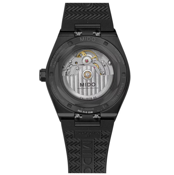 Mido Uhr Multifort 8 One Crown schwarz 38 x 40 mm Automatik schwarz Stahl PVD-Finish schwarz M055.507.37.051.00