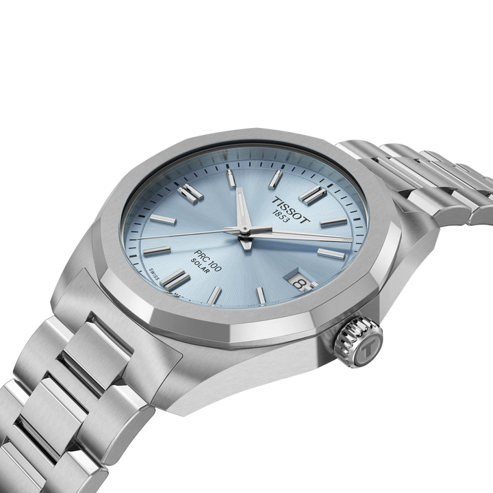 Tissot PRC 100 Solar 39mm acero cuarzo azul claro T151.822.11.351.00