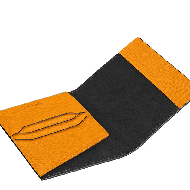 Montblanc porta passaporto pelle Sartorial zafferano 221466