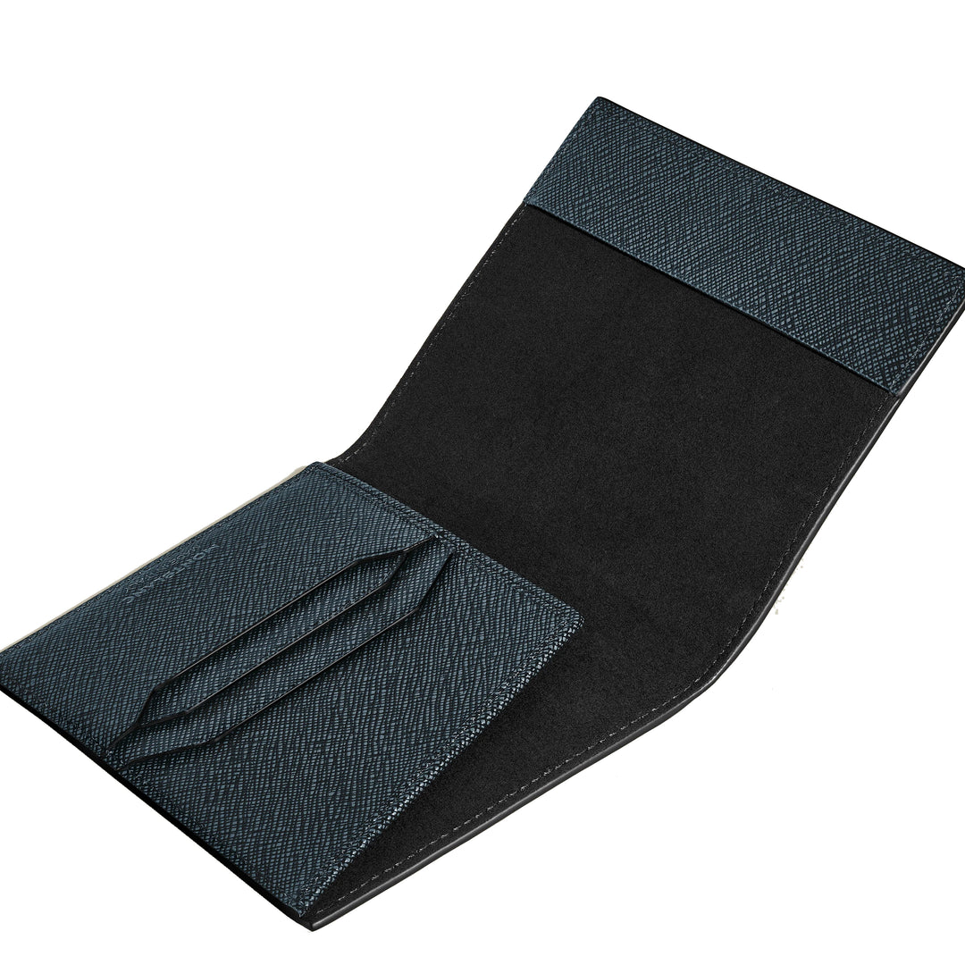Estuche para pasaporte Montblanc Sartorial Tweed azul 220433