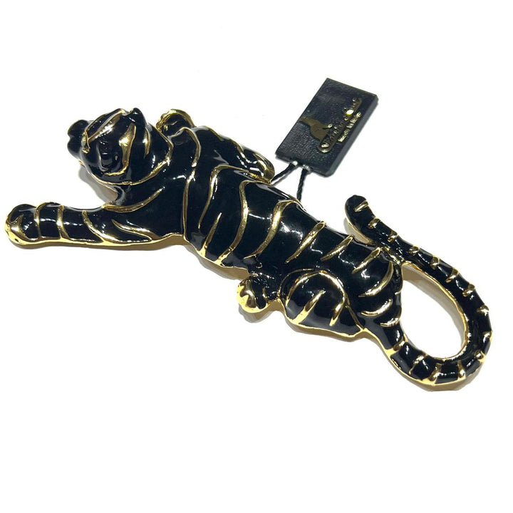 Federica Rossi broche pantera acabado PVD bronce esmalte oro amarillo de 18 kt FR.SP.04