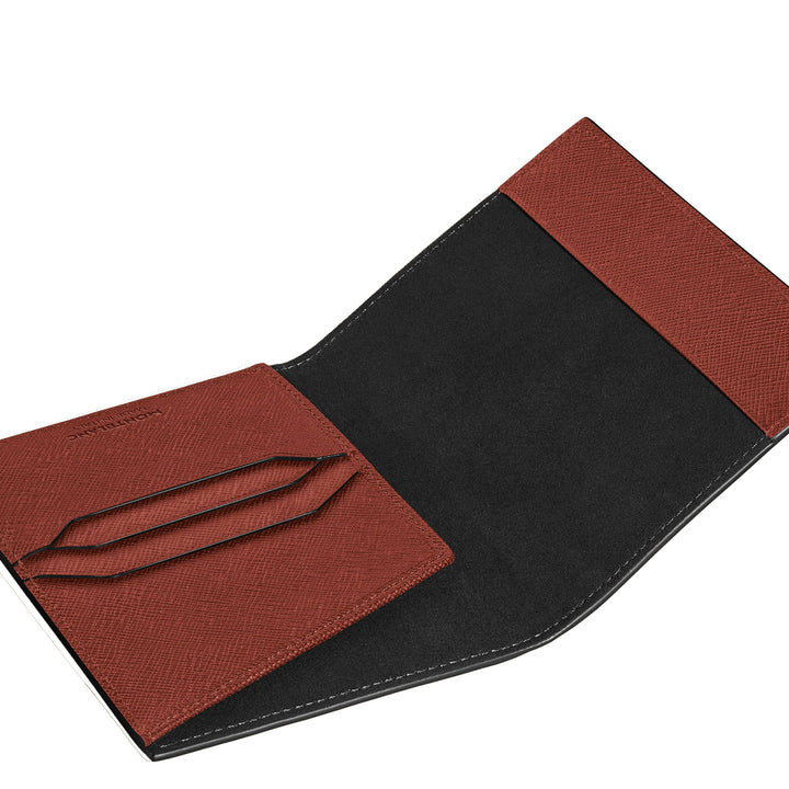 Montblanc Sartorial porta pasaporte de cuero roble rojo 223061