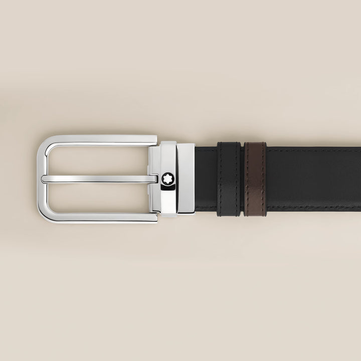 Cinturón reversible Montblanc 35 mm cuero Meisterstück hebilla rectangular 223407