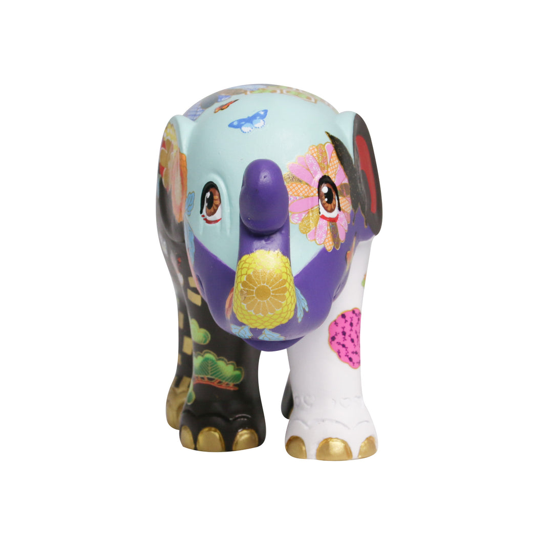 Elephant Parade éléphant Happy Kiku 15 cm Édition Limitée Par Chris Chun UK National Tour 2013 HAPPY KIKU 15