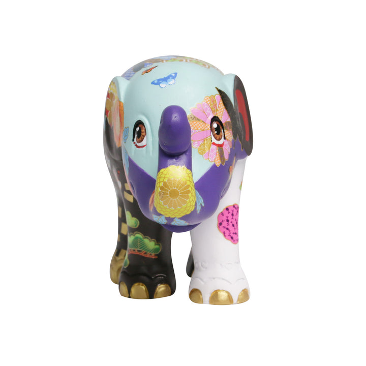 Elephant Parade éléphant Happy Kiku 15 cm Édition Limitée Par Chris Chun UK National Tour 2013 HAPPY KIKU 15