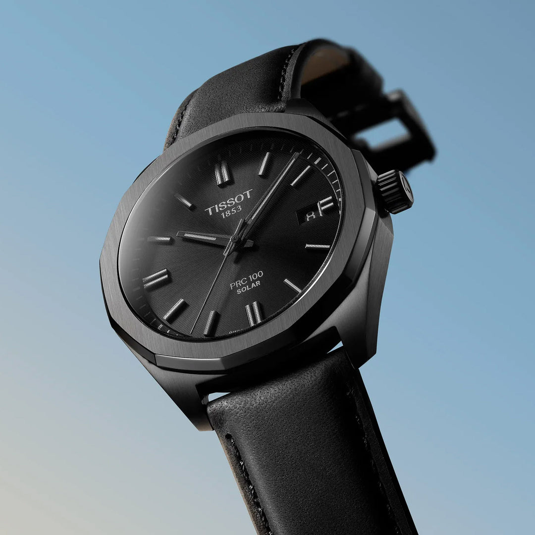 Tissot PRC 100 Solar 39mm acero cuarzo negro acabado PVD negro T151.422.36.051.00