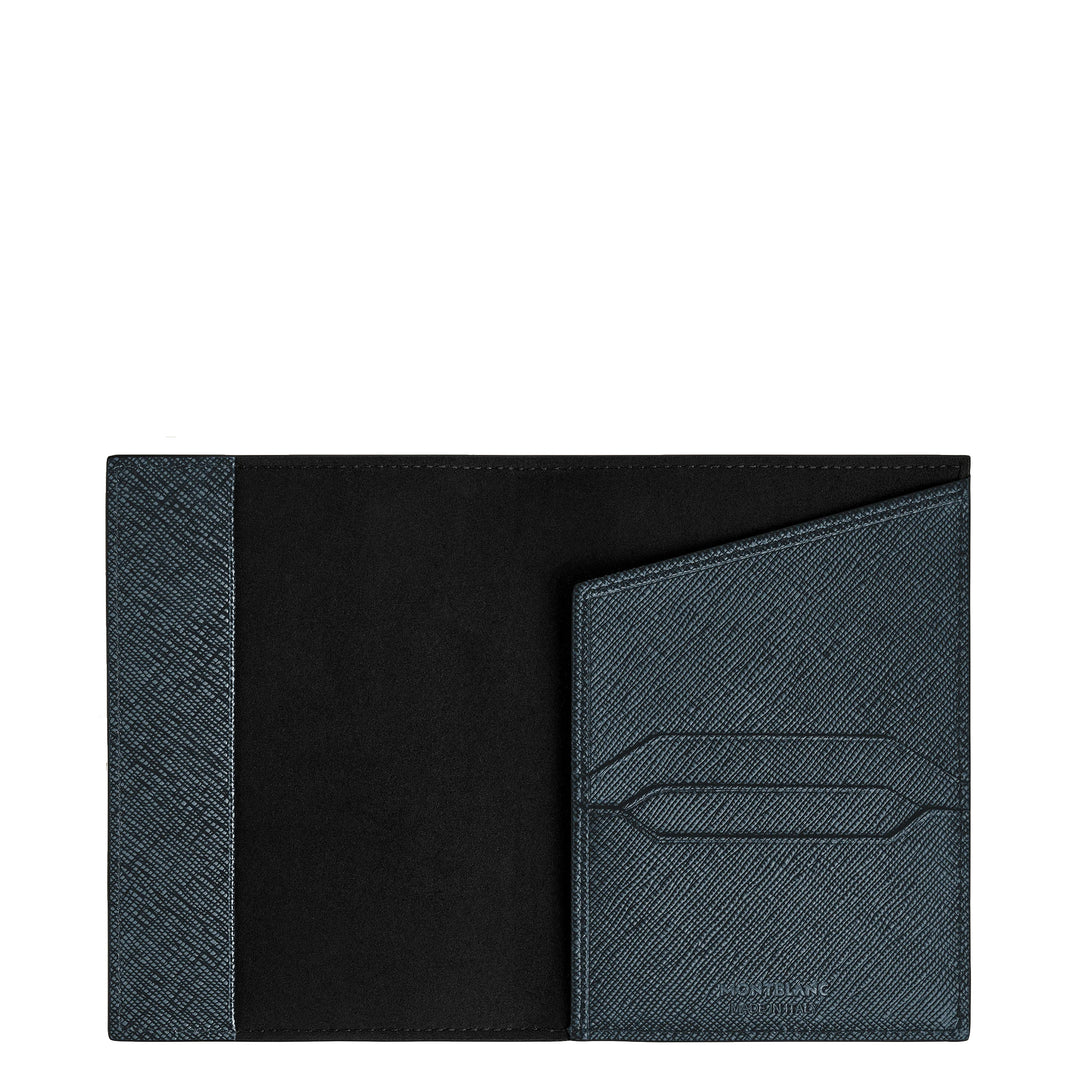 Estuche para pasaporte Montblanc Sartorial Tweed azul 220433